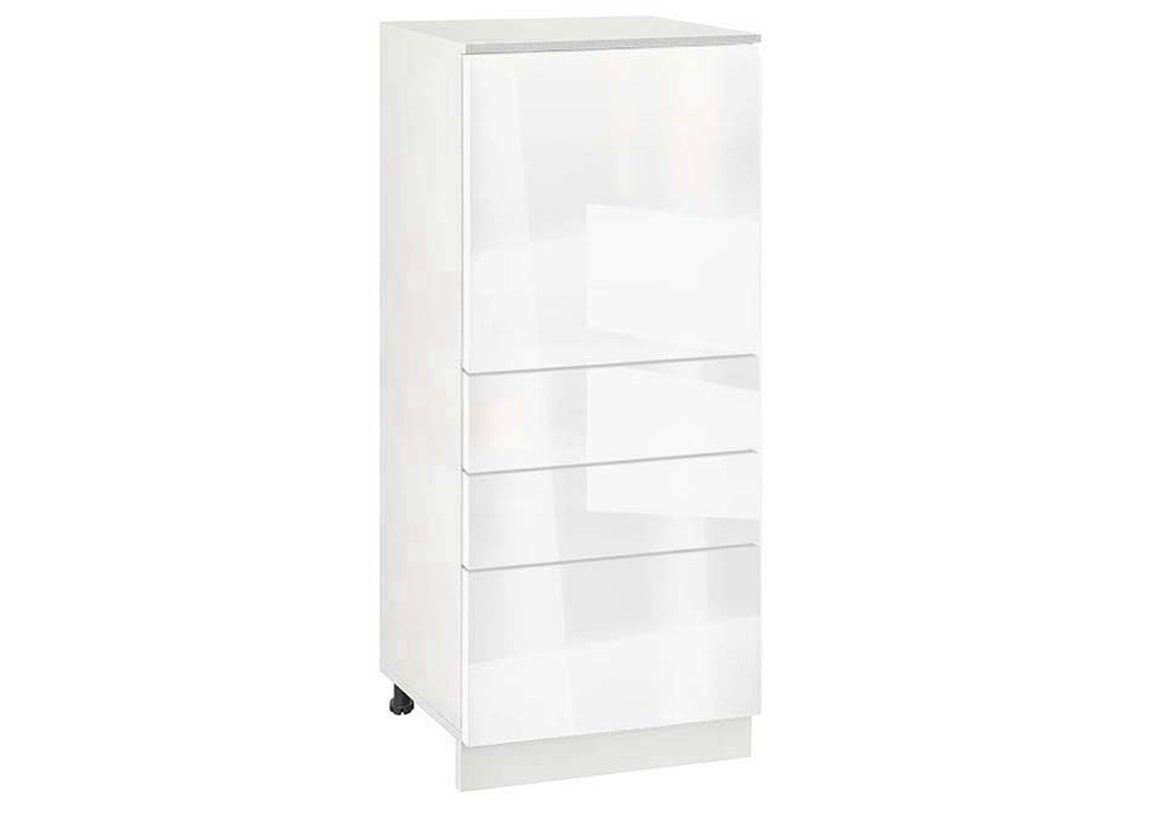 Ντουλάπι Κουζίνας επιδαπέδιο 60εκ., Νο 600K Alba Gloss, κωδ.1219922648 , Genomax